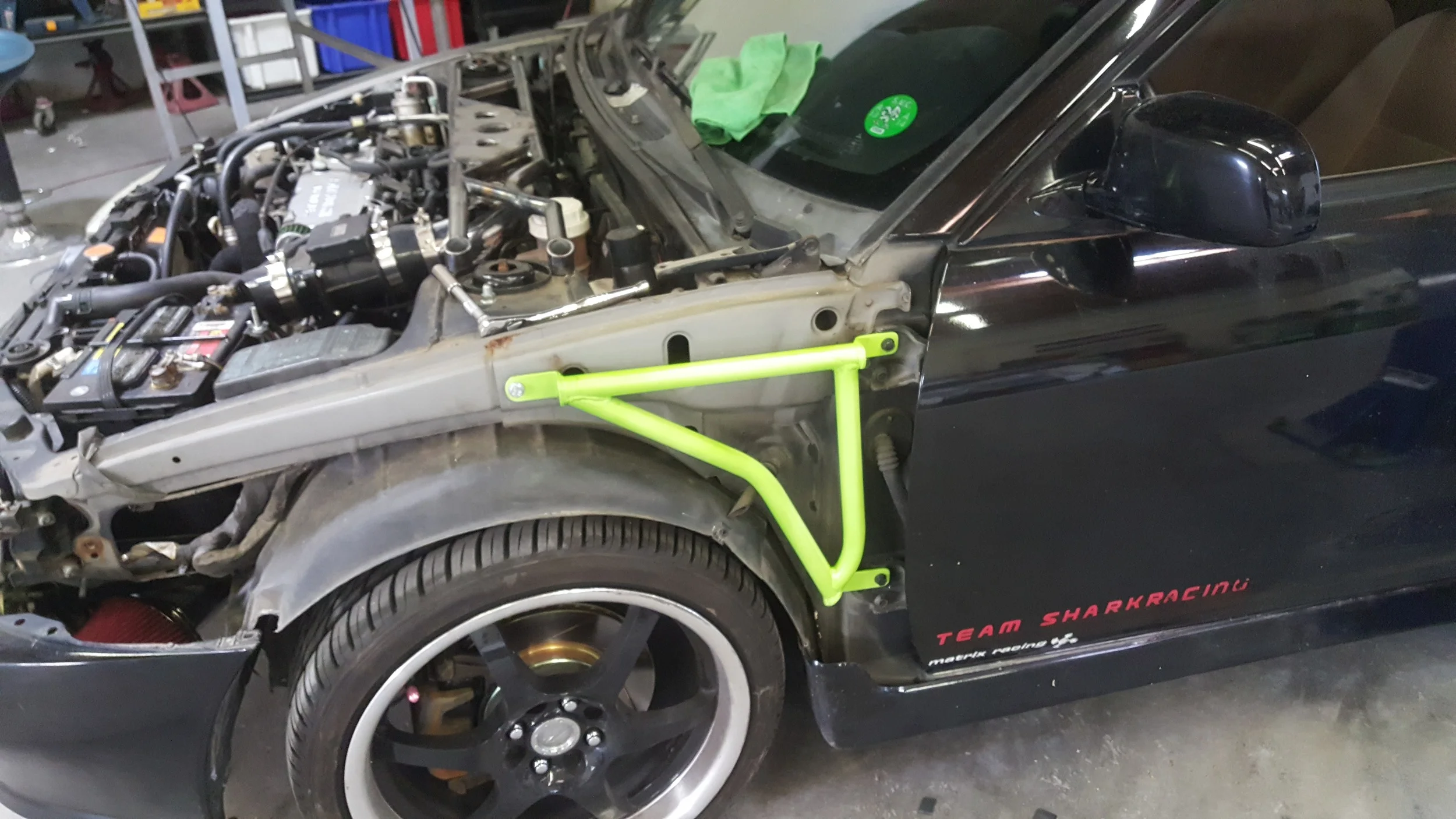 Mitsubishi Mirage LS Coupe Custom Build Fender Bar Strut Tower Intake Header Exhaust Merrill Performance  (28).jpg