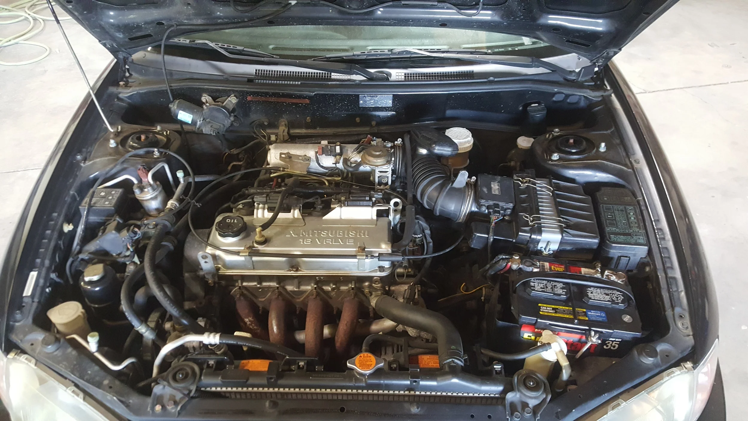 Mitsubishi Mirage LS Coupe Custom Build Fender Bar Strut Tower Intake Header Exhaust Merrill Performance  (1).jpg