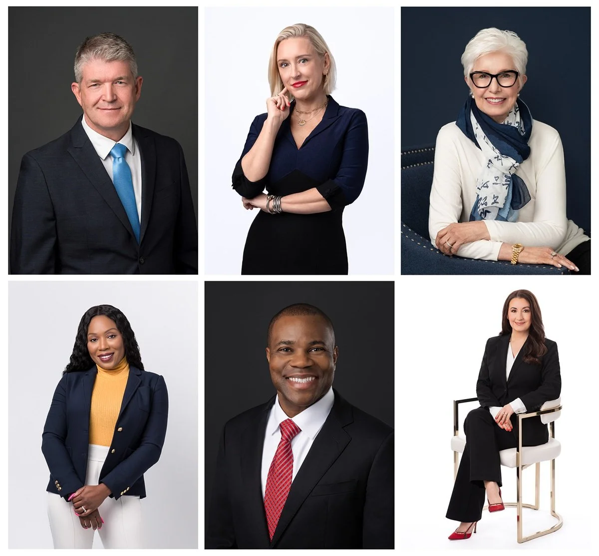 wearing a pop of color for headshots