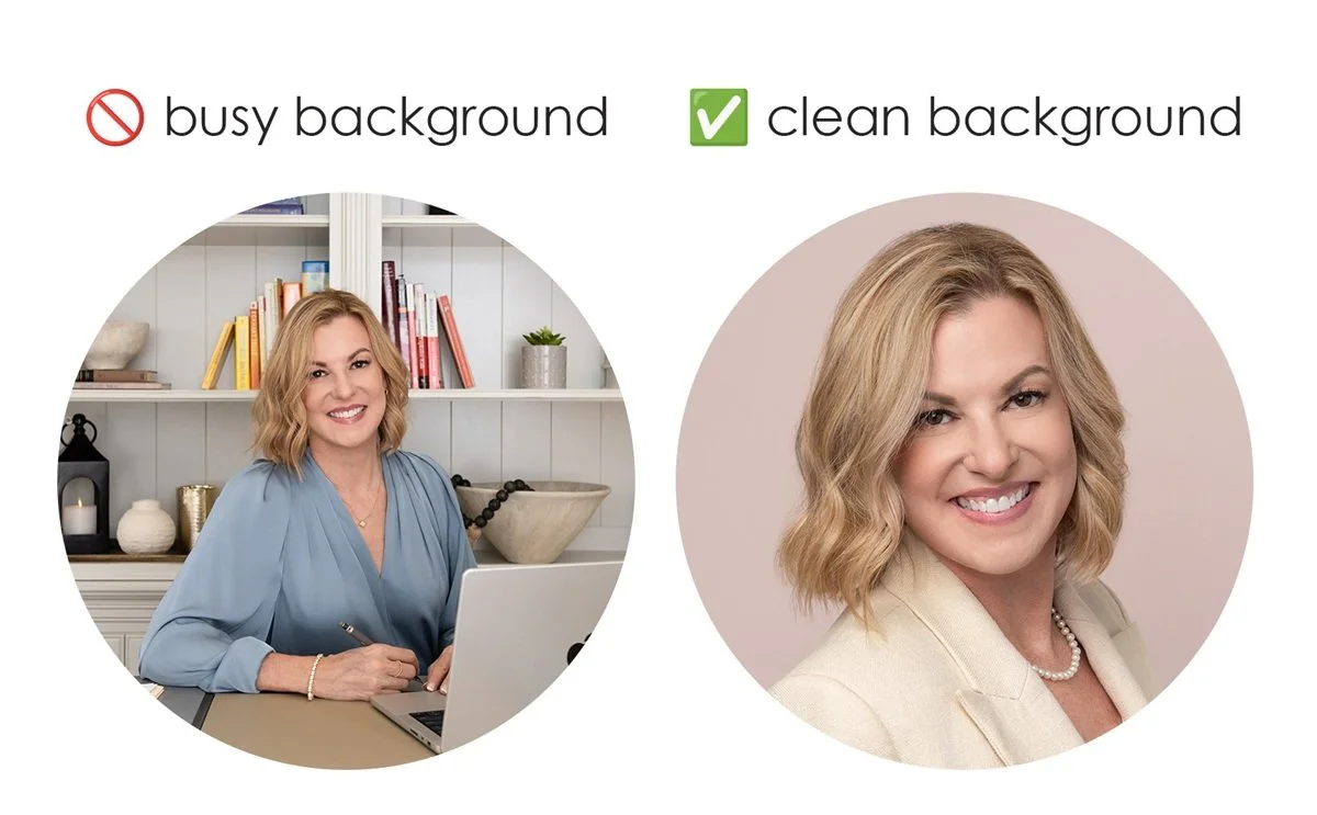 linkedin headshot background example