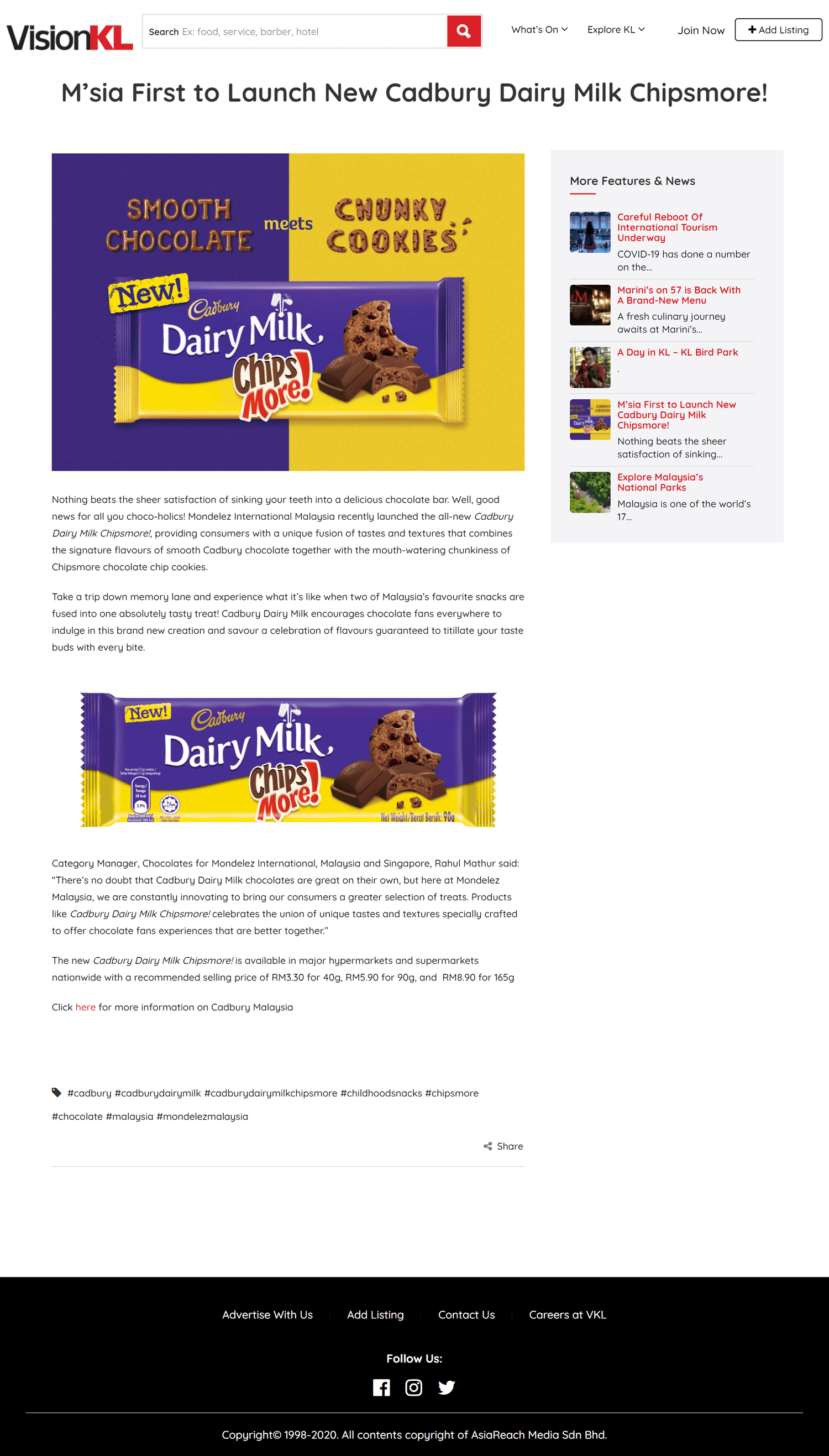 Mad Hat Asia Bettertogether With Cadbury Dairy Milk Chipsmore