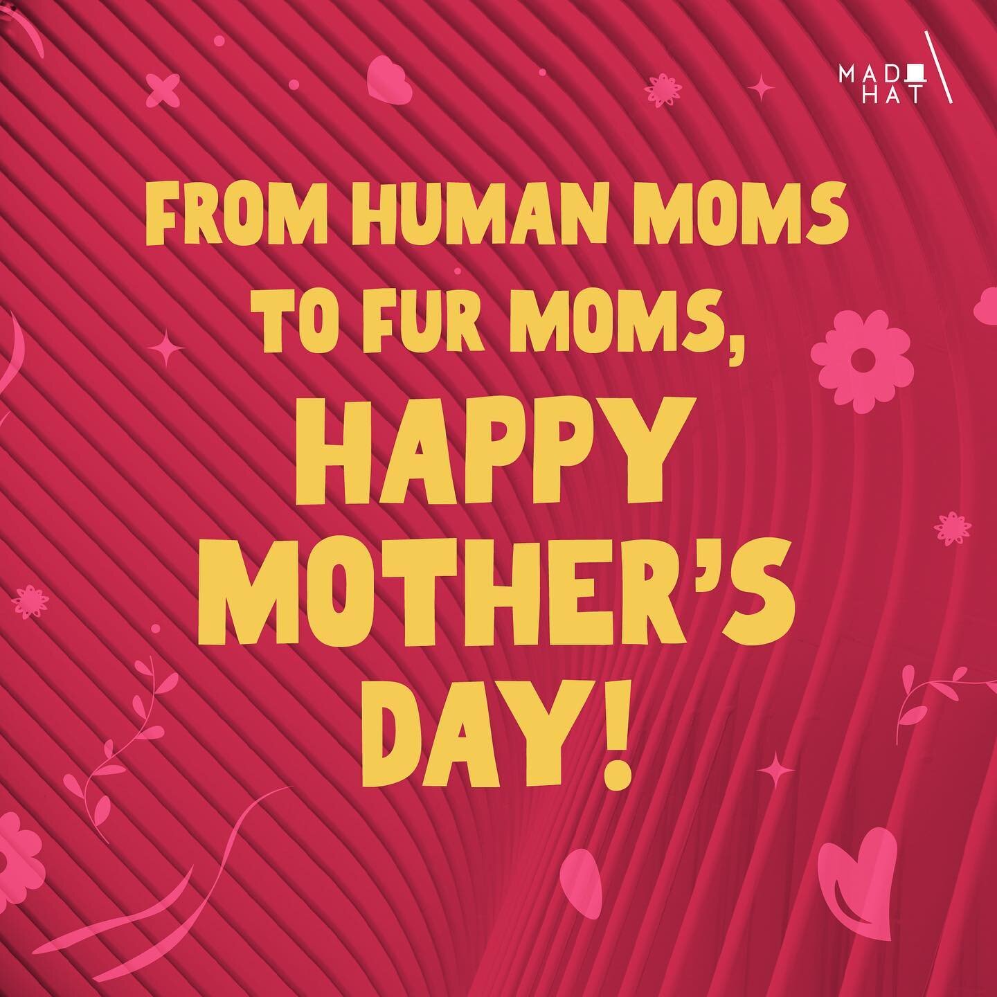 Moms come in all shapes and sizes - and we love them all! 💖 Here's to all MAD MOMS - whether you have two legs or four &amp; furry 😅 thank you for your love &amp; Happy Mother's Day! 
.
.
.
#MadHatAsia #MothersDay