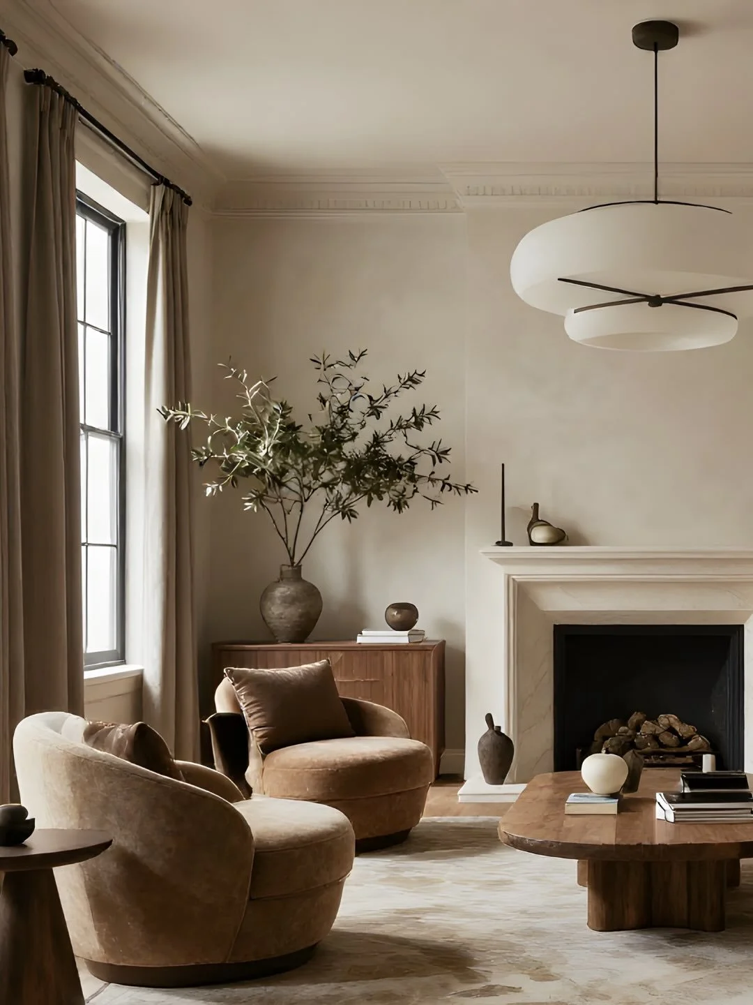 This living room concept started with one clear intention; global and collected&hellip; without feeling too themed. 

Our client loves to travel, and she appreciates the feeling of a place just as much as the place itself. So instead of recreating a 