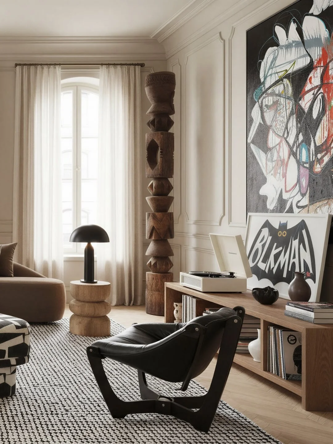 Elevated? Yes. Unapproachable? No. 

This Brooklyn space was designed with intention at every level. Layered textures, sculptural moments, art that sparks conversation, and none of it existing just to be admired from across the room. It&rsquo;s meant