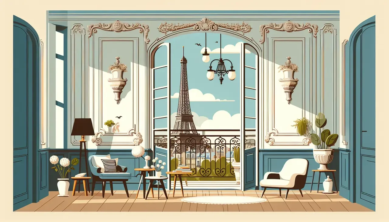 What Elements Define the Essence of a Parisian Pied-à-Terre?