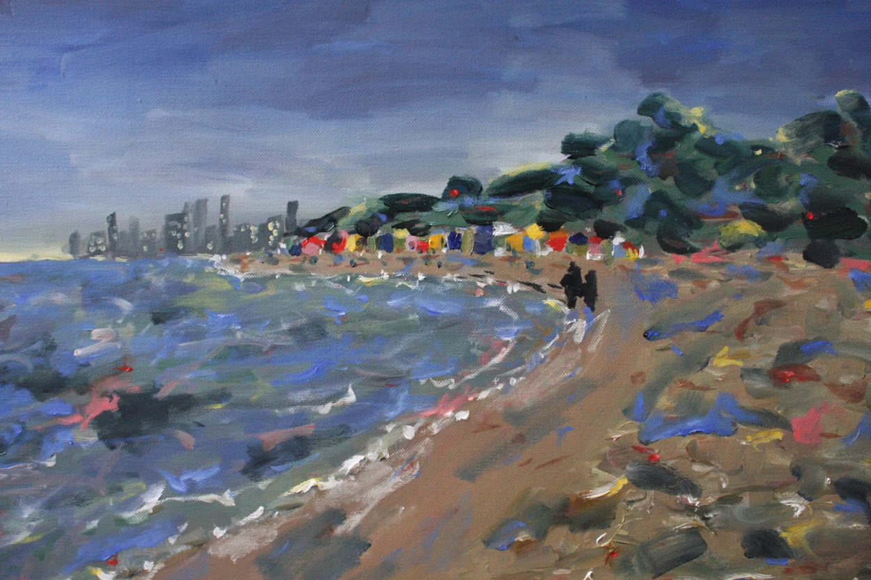 Brighton Beach, oil on canvas, 2014