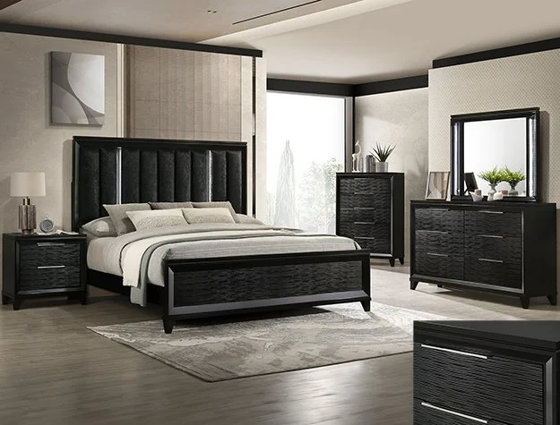 SETB7350 CRESSIDA BEDROOM GROUP BLACK