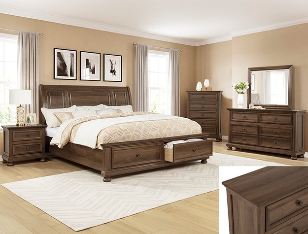 SETB1810 CLARIBELLE BEDROOM GROUP BROWN
