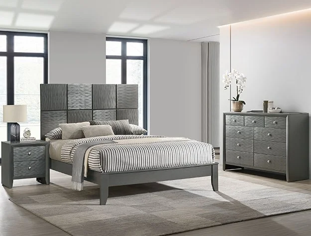 SETB4715 DENKER GUNMETAL BEDROOM GROUP