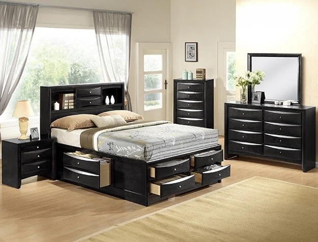SETB4285 EMILY BLACK STORAGE BEDROOM
