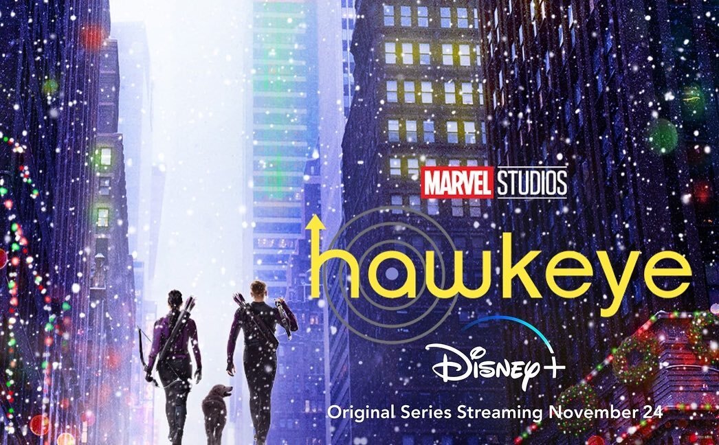 Hawk! The Arrowed Angel Slings ~ First two episodes of @hawkeyeofficial are now out on Disney+ with festive tunes brought to you by @christophebeck and yours truly! Big thanks to @cstone @timdavies72 @synchronstage @larockdude @jtmonaco @matthew.fede