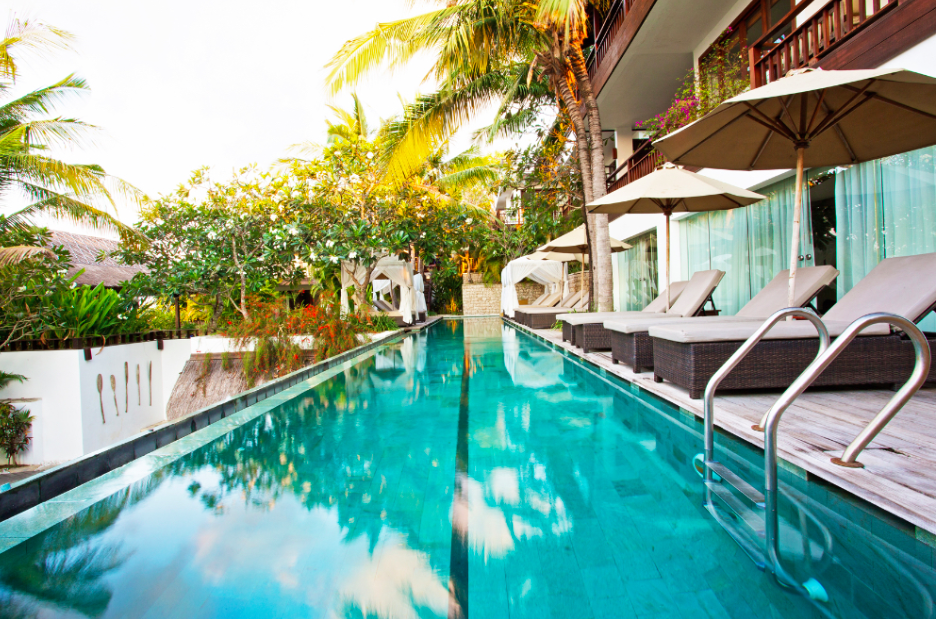 The pool area Batu Karang Resort
