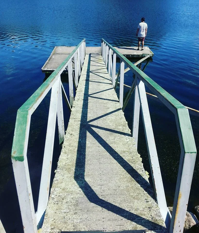 The floating boat ramp at Matahina Dam.