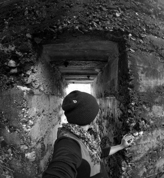 Exploring the old mining ruins at Karangahake Gorge Historic Walkway.