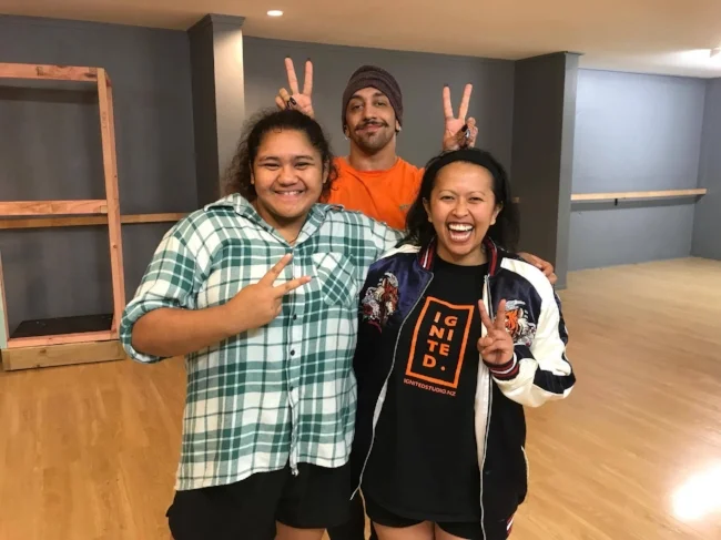 Tini and I at the end of Mecnun Giasar's workshops at Urban Dance, Tauranga.