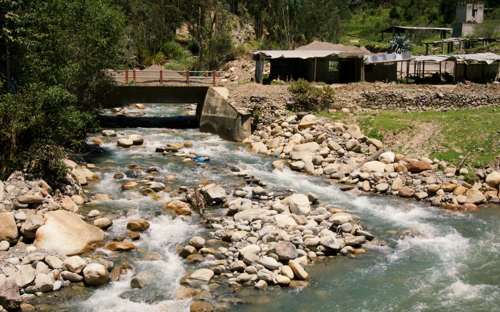 The view of the river in Chancos as we walked down to the private sauna.