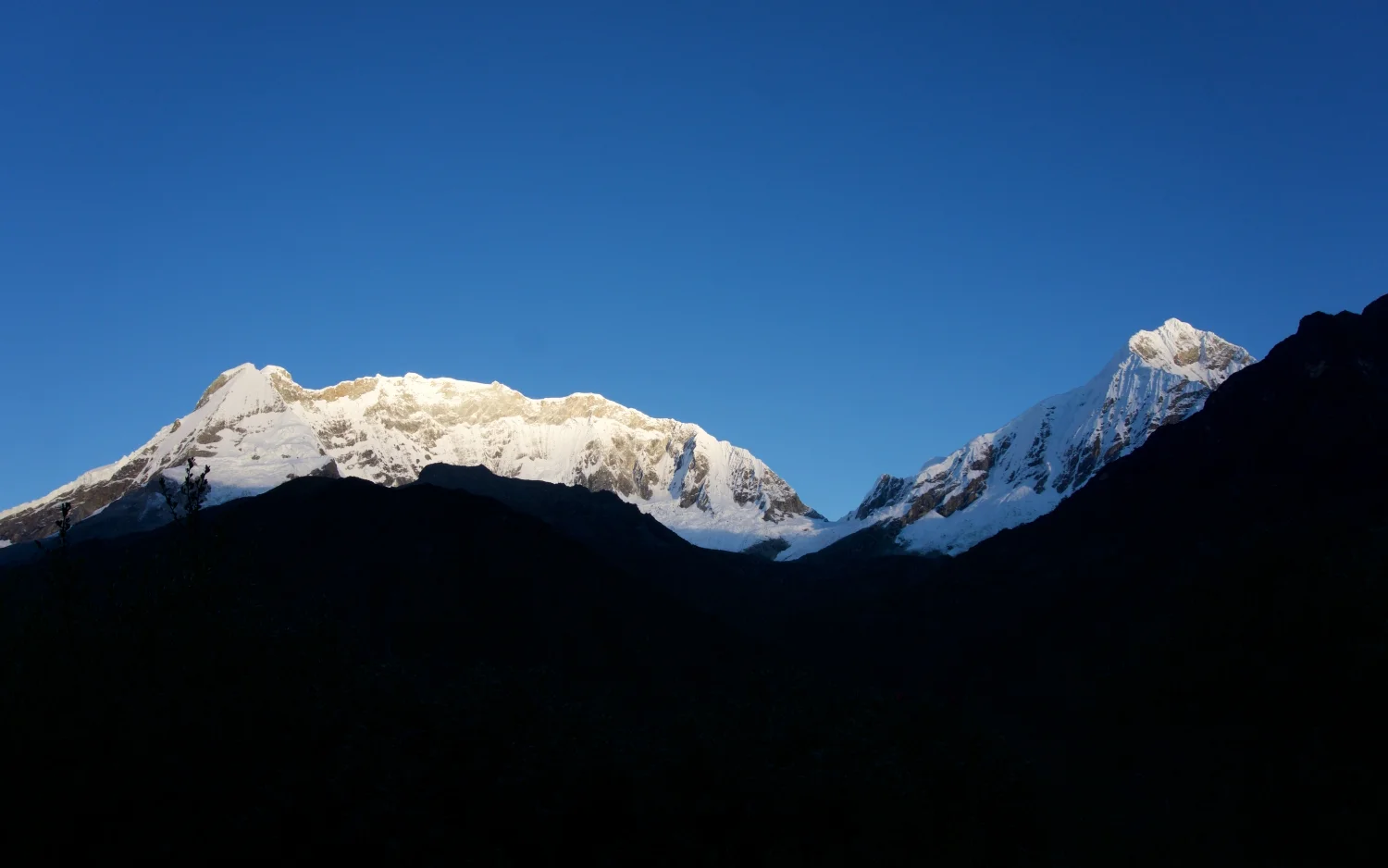 Sunrise in the Huascaran National Park.