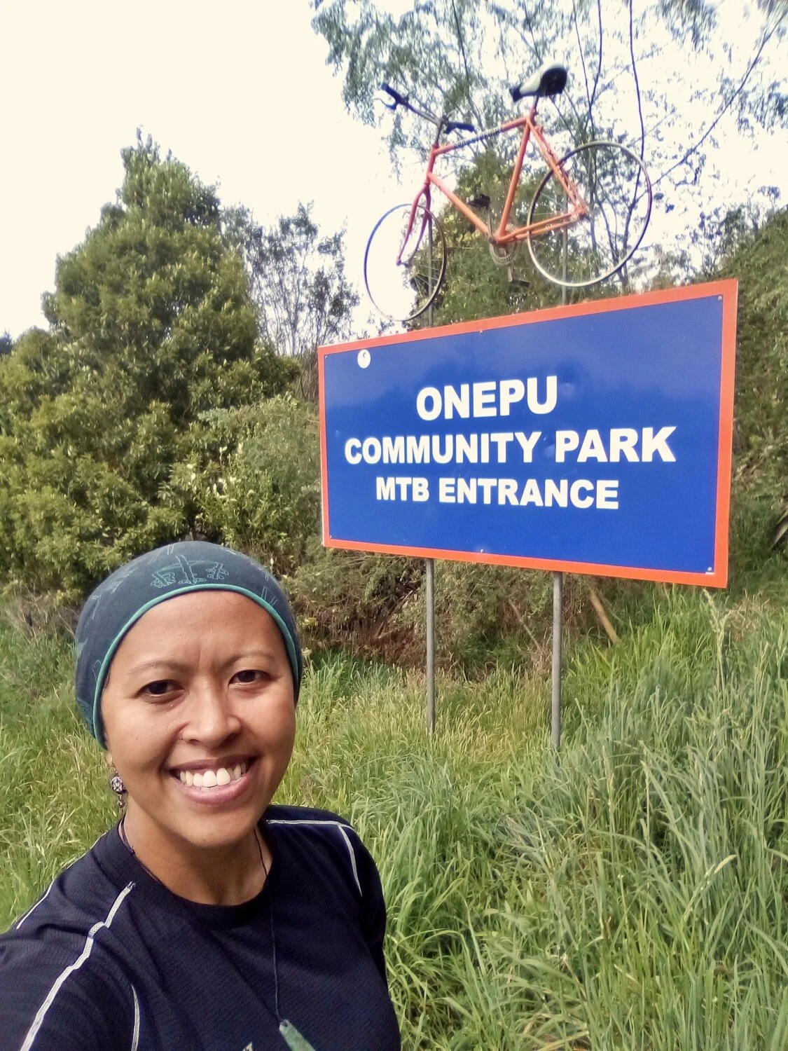 After our ride at the Onepu Community Park I was all smiles.