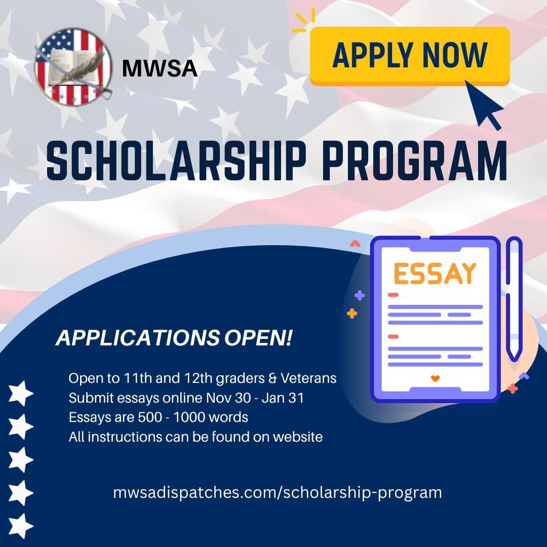 Don't miss this amazing opportunity! 

Apply now!

#scholorships #writingscholarships #nonprofit #mwsa