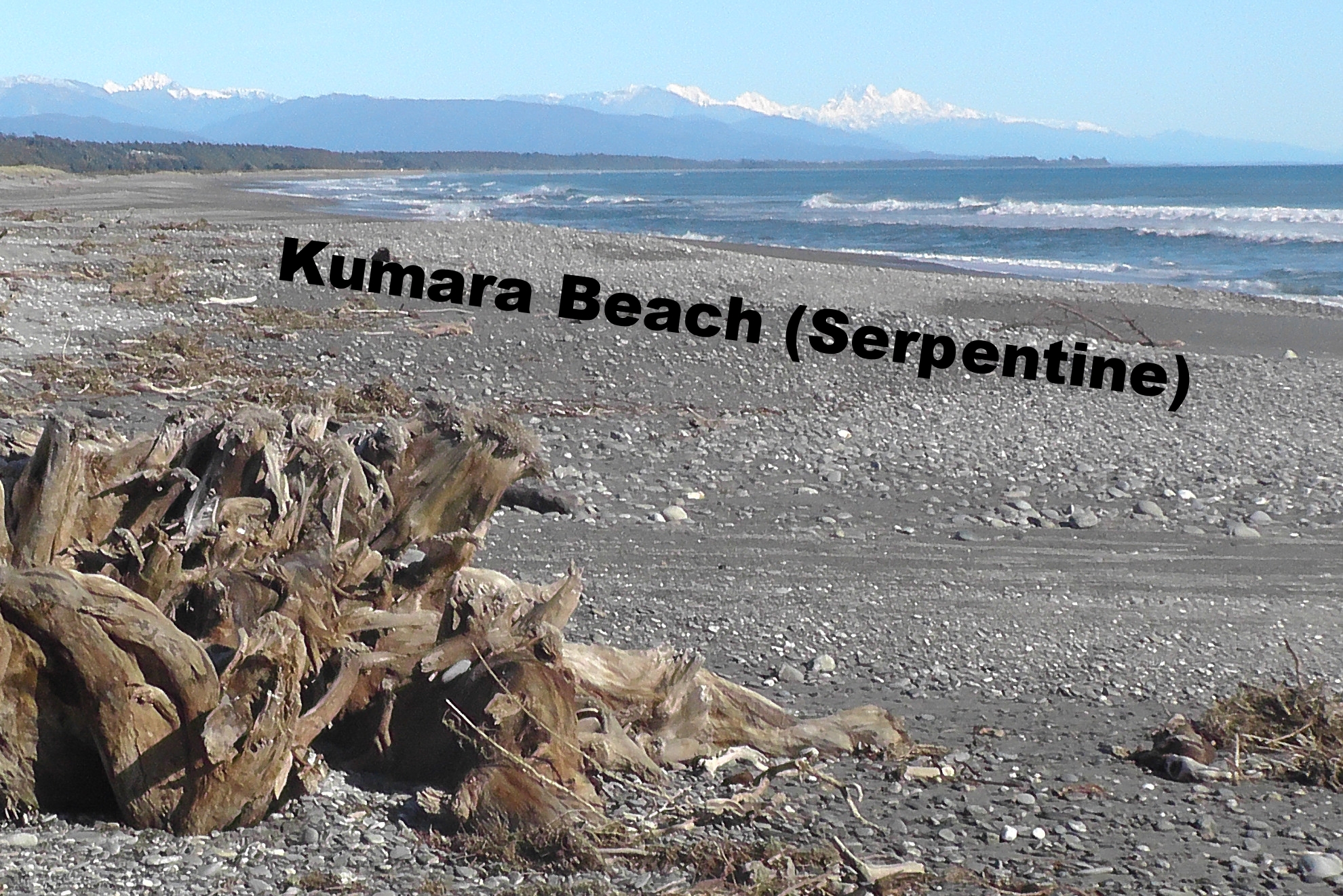 Kumara Beach (official start line of the Coast to Coast)