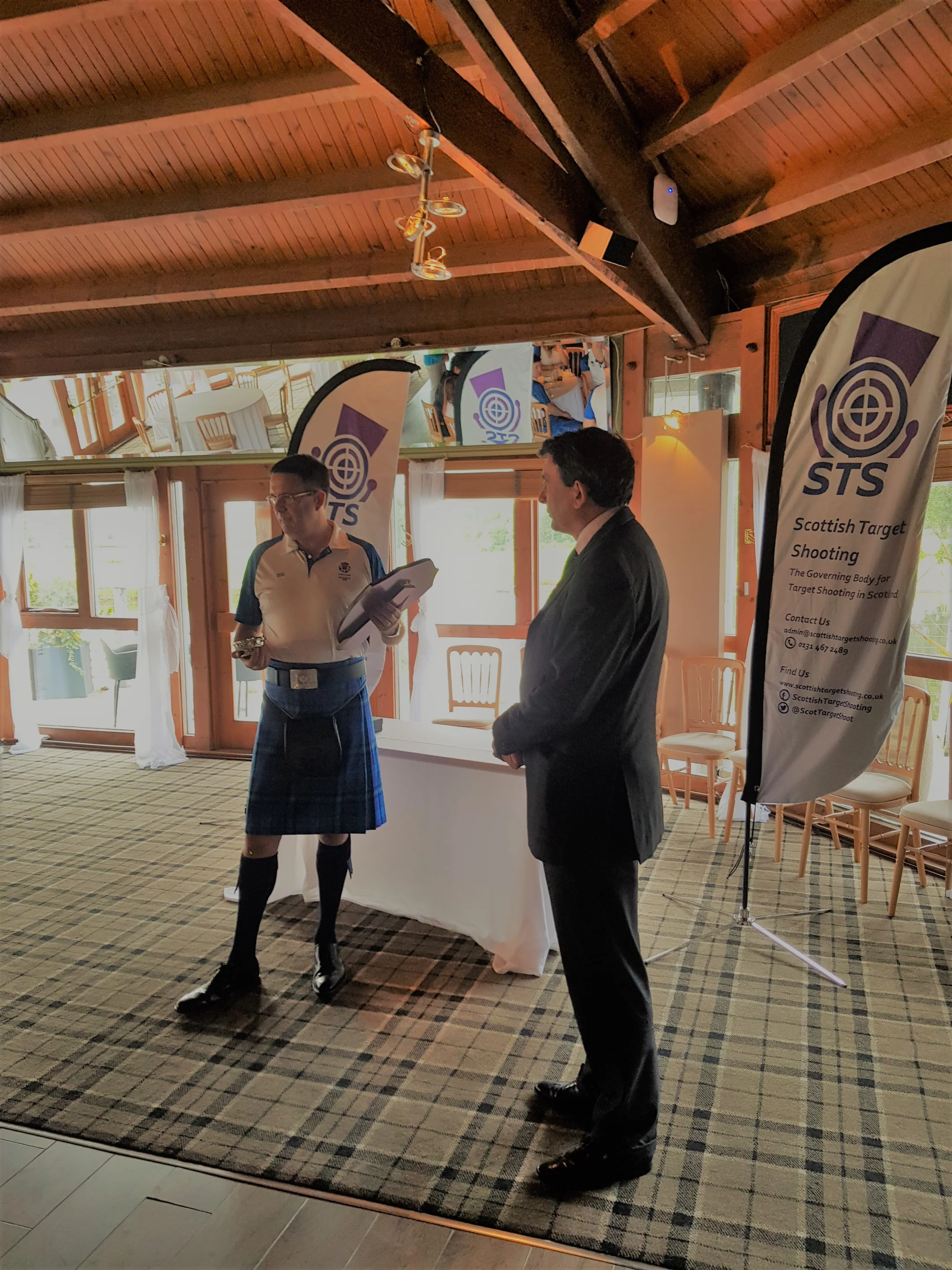 Donald being presented with the award by STS Chair Angus Loudon