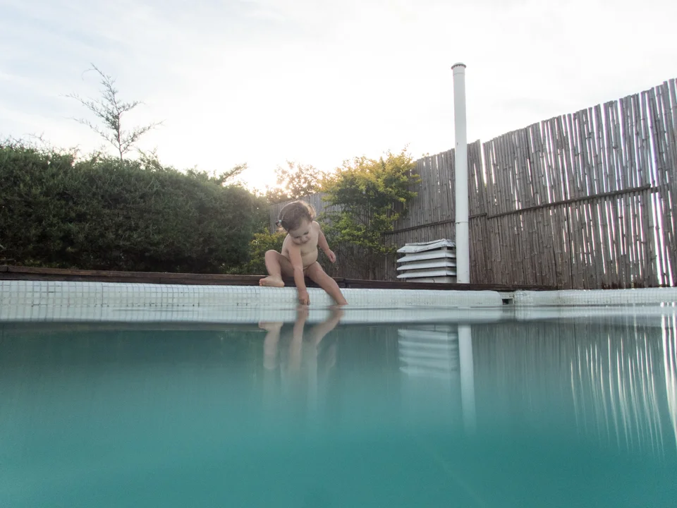 Late afternoon pool cleaner