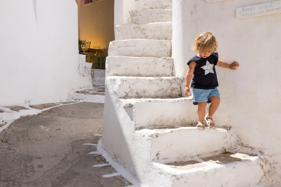 Stairs and side streets on Kythnos