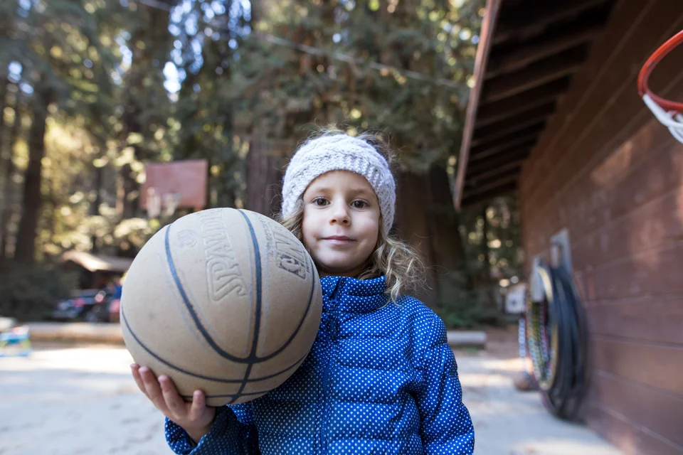 Basketball in the forest