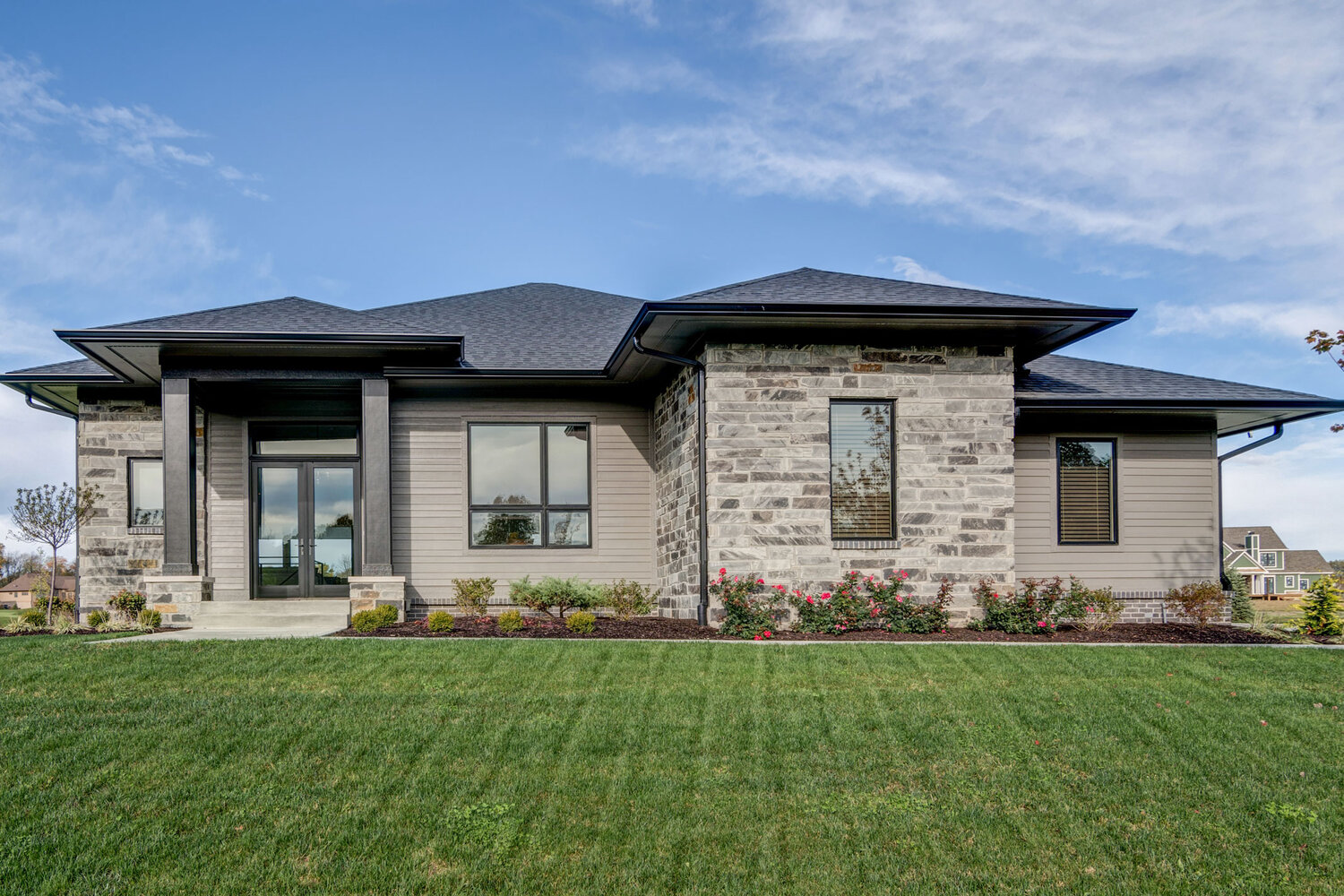 Custom built home with an energy-efficient design.