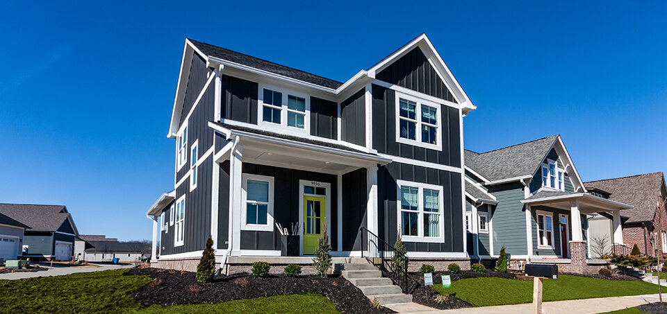 The Farmhouse model home combines contemporary style with farmhouse aesthetics.