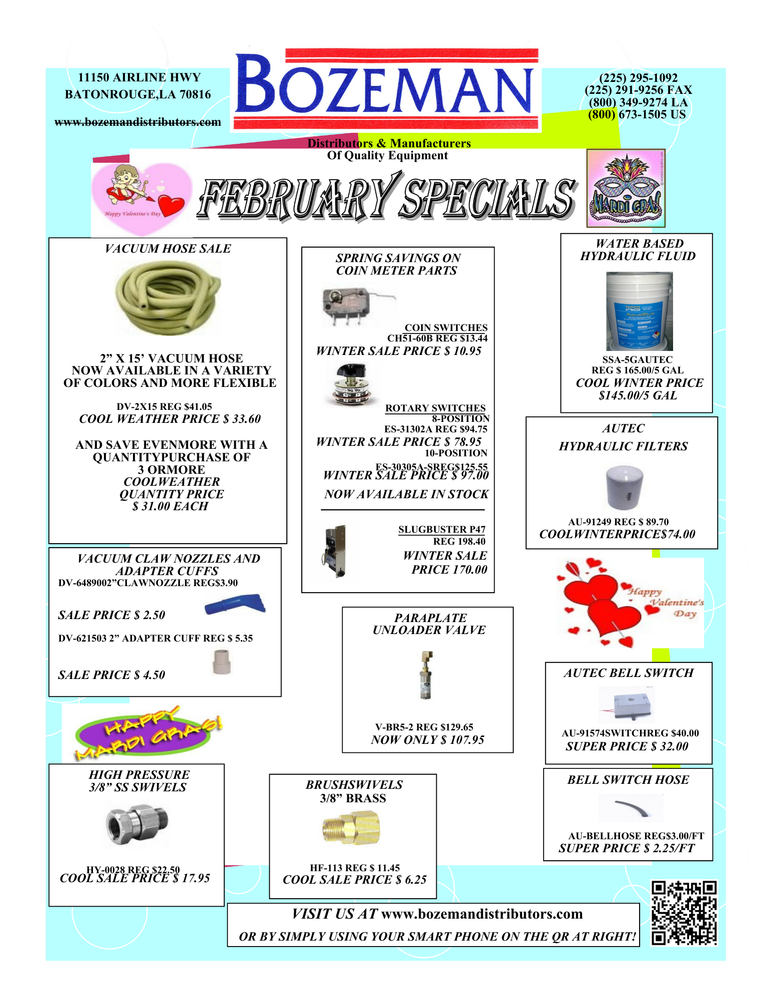 Bozeman distributors specials