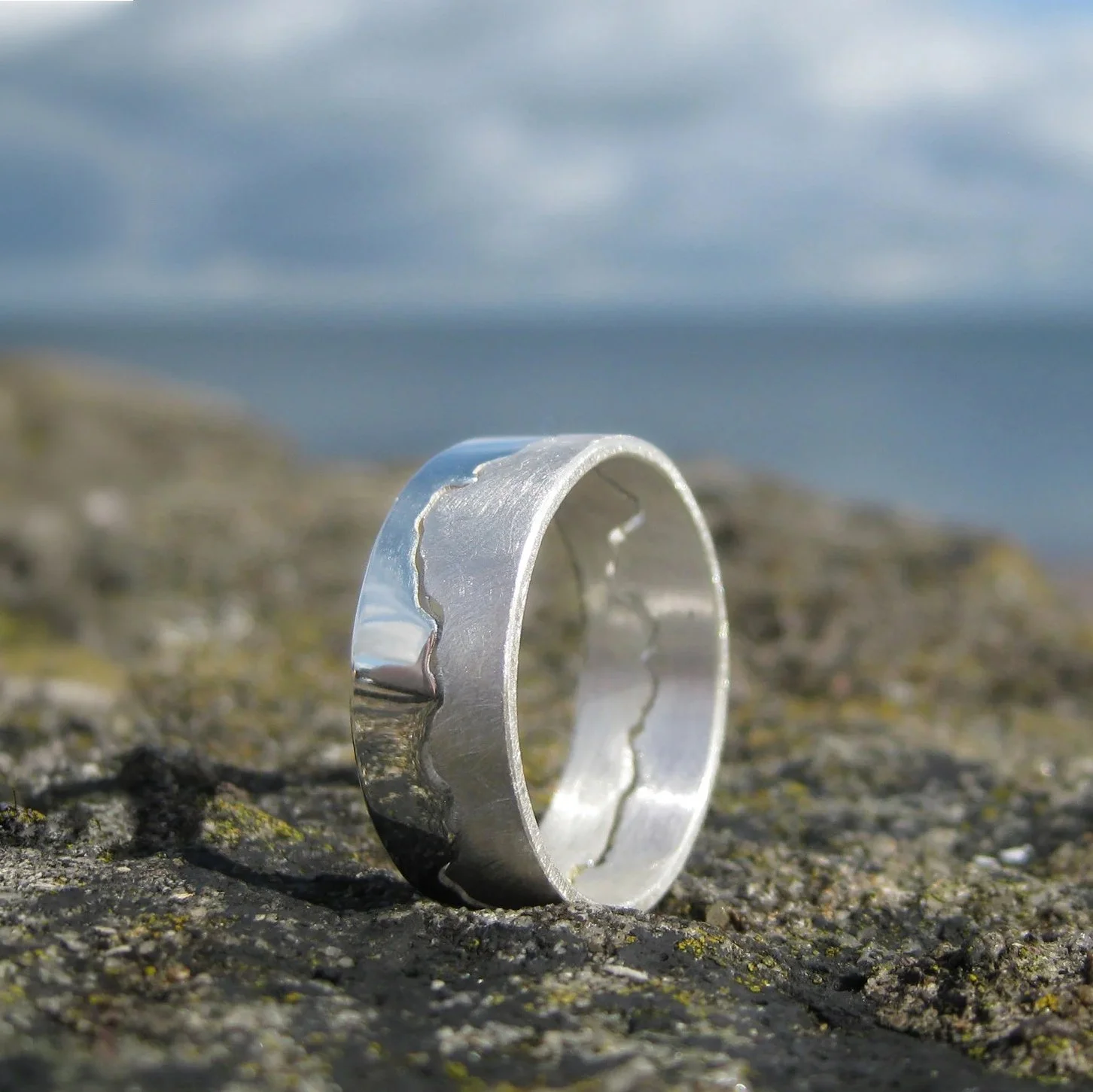 Men's Silver Custom Coastline Ring Hannah Louise Lamb.jpg