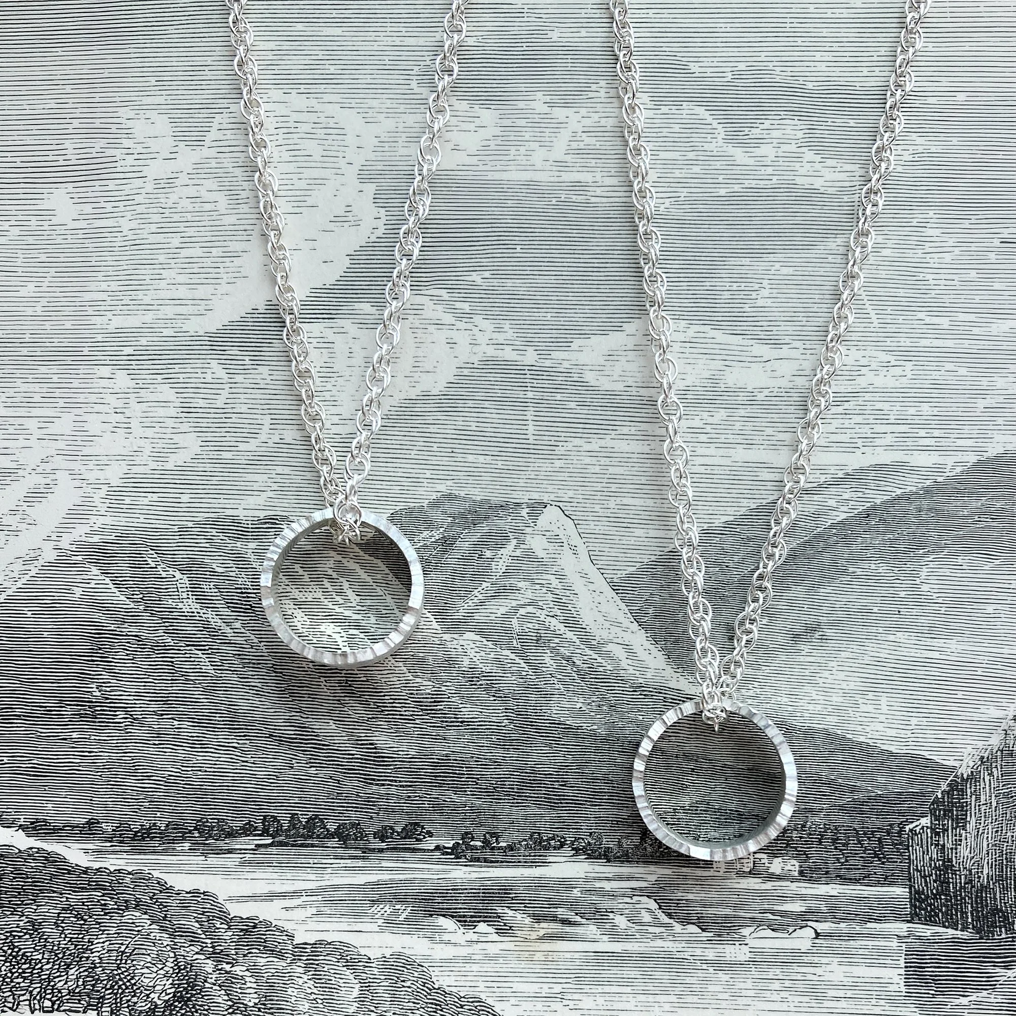 Couples Mountain Necklace in Silver for him and her.jpg