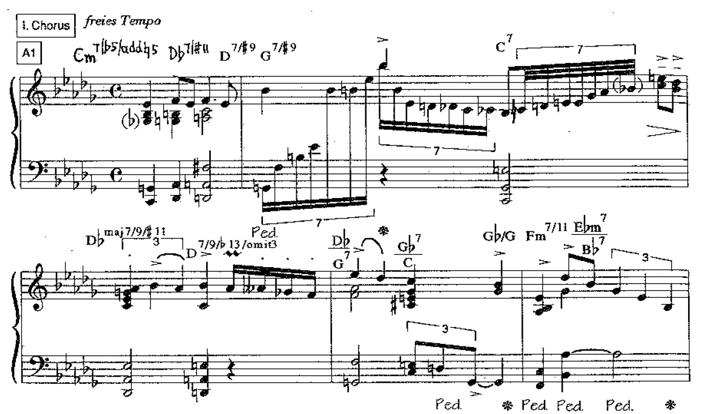 THELONIOUS MONK — excerpt from an improvisation on Body & Soul (Krieger 1995)