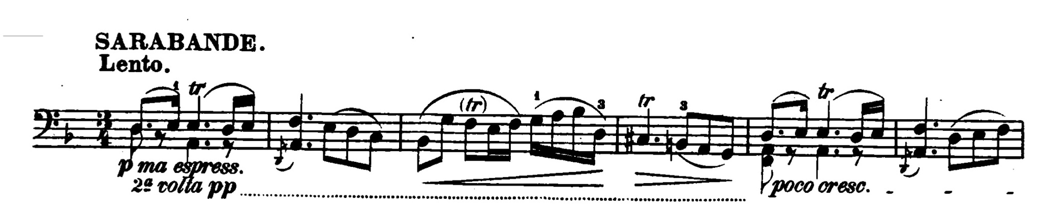 BACH — Sarabande from BWV 1008