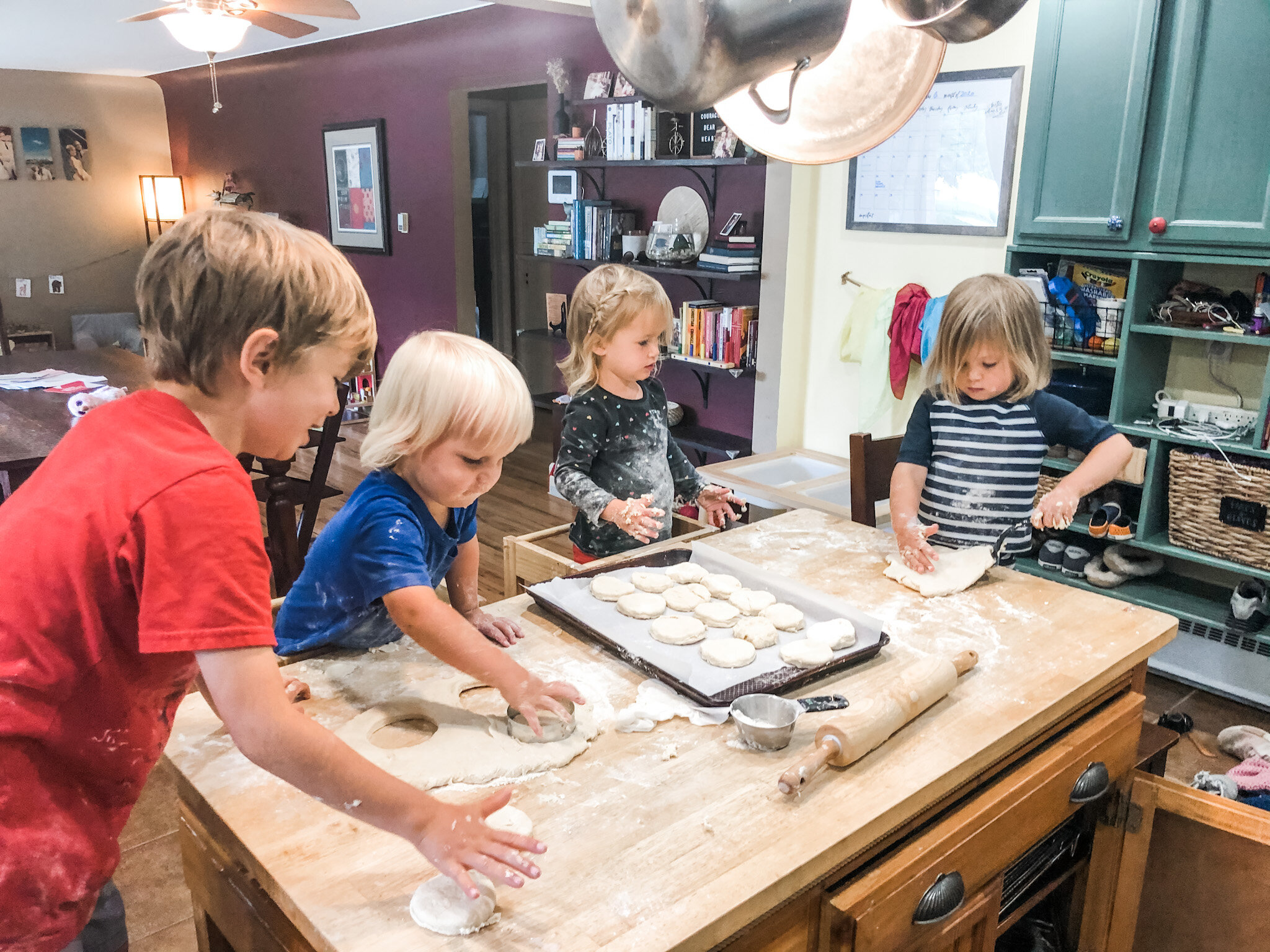 Baking with babies: Sourdough Biscuits