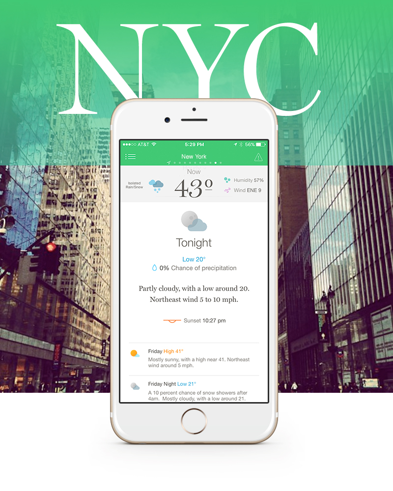 New York, NY Download Weather Simple in the App Store