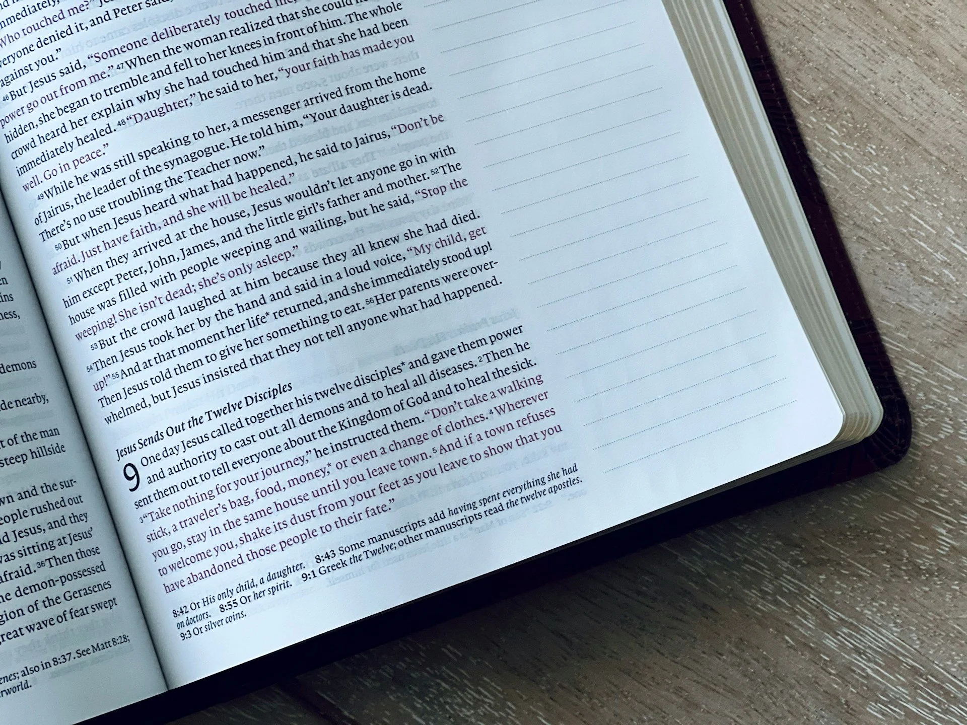 Journaling Bible, open to a page.