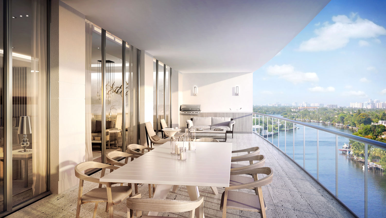 Riva Ft.Lauderdale Terrace to Summer Kitchen Side View