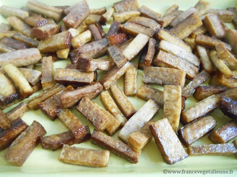 Lardons de tofu fumé (vegan)