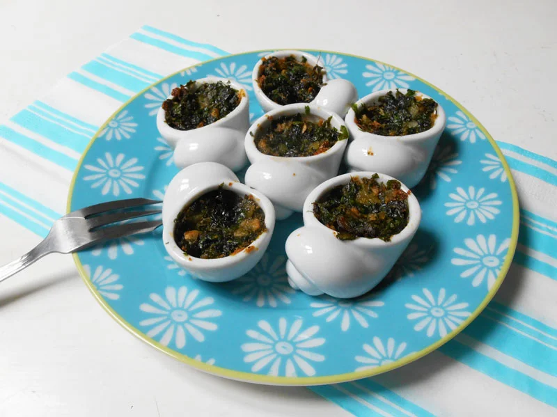 "Escargots" à la bourguignonne (recette végétarienne)