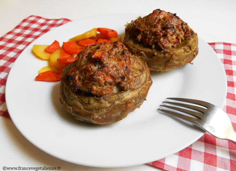 Artichauts farcis (recette végane)
