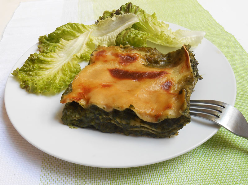 Lasagnes aux épinards (recette végétalienne)