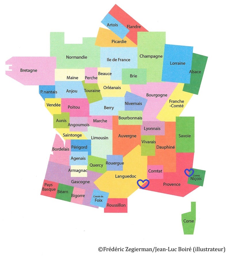 Spécialité de Provence, Comté niçois et Languedoc