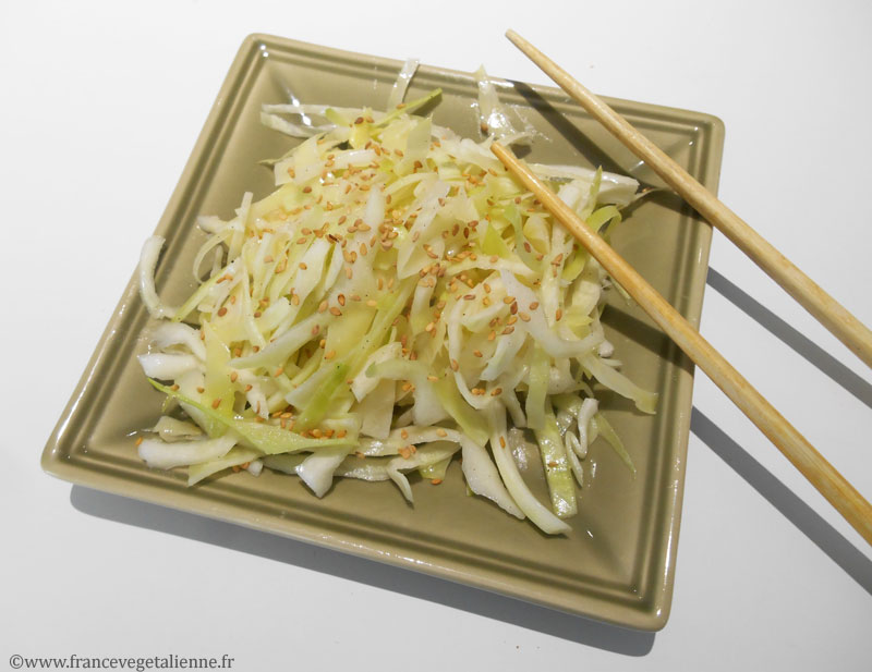 Salade japonaise au chou blanc