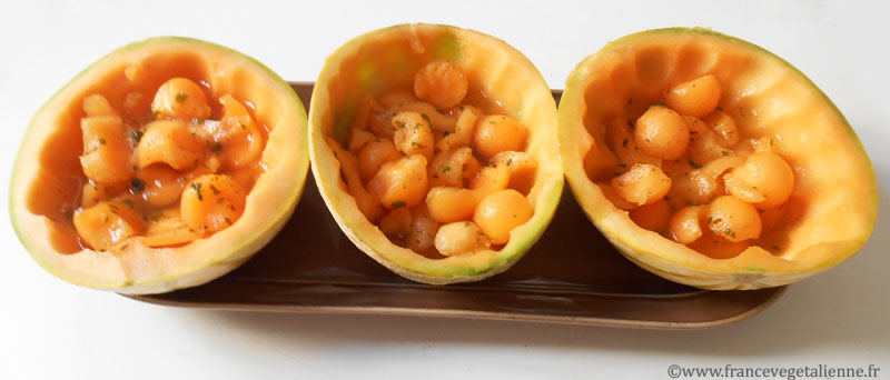Soupe de melon: variante de présentation