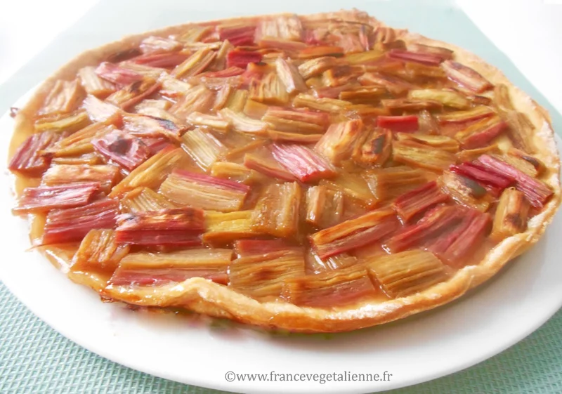 Tarte à la rhubarbe (végétalien, vegan)