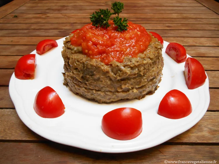 Papeton D'aubergines Et Son Coulis De Tomates Papeton d'aubergine (végétalien, vegan) — France vegetalienne