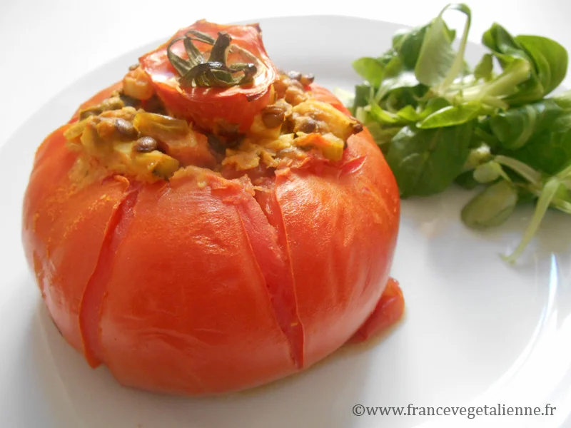Tomates farcies (végétalien, vegan)