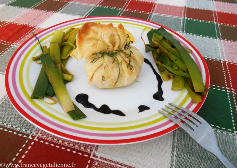 Aumônière de carottes à l'orange (végétalien, vegan)
